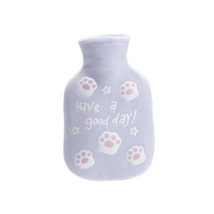 Cat Paw Print Rubber Hot Water Bottles, with with‎ Soft Fluffy Cover, Hot NWT